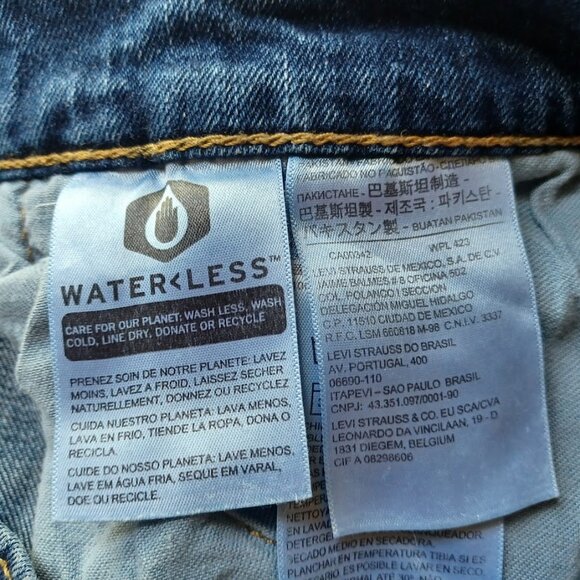 Levi’s 514 Men’s Jeans 32x30 Straight Fit Blue Denim Water Less Medium Wash - Picture 2 of 6